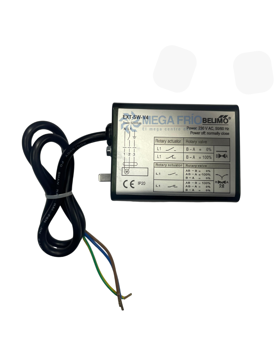 ACTUADOR BELIMO EXT‑SW‑V4 (230 VAC) PARA VÁLVULA DE VIAS