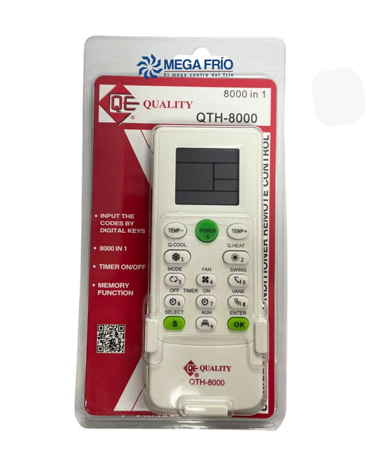 CONTROL REMOTO UNIV. P/A.A.QUALITY QTH-8000
