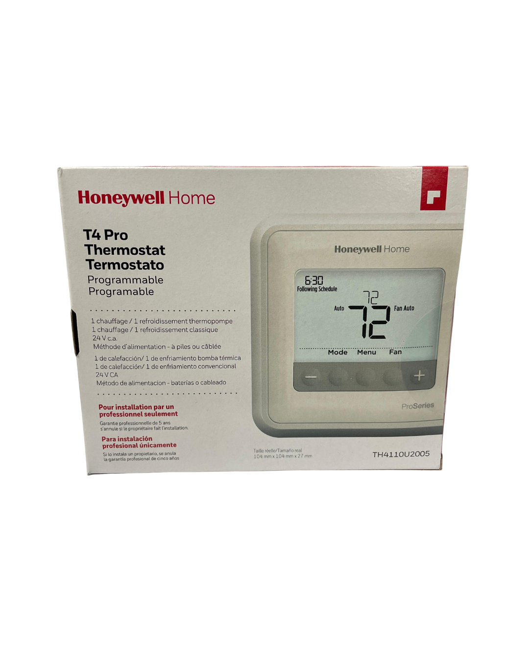 TERMOSTATO DIGITAL PROGRAMABLE T4 PRO HONEYWELL
